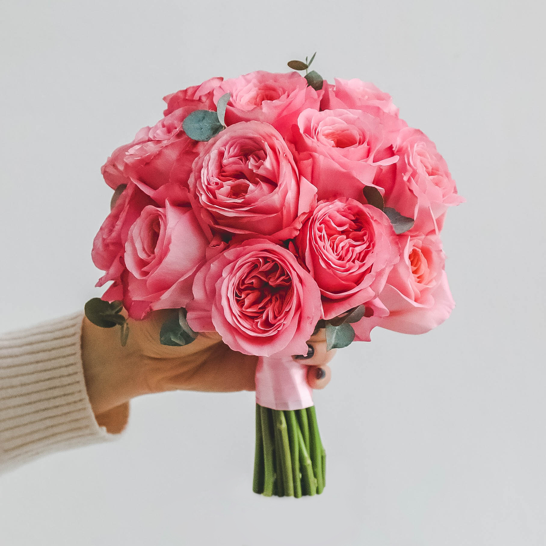 Букет из пионовидных роз CORAL PINK