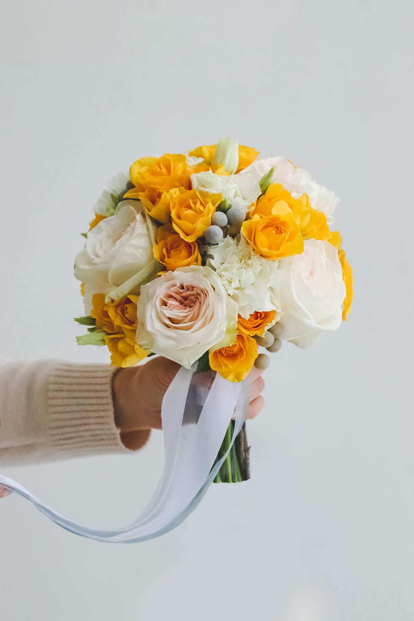 Свадебный букет YELLOW GREY