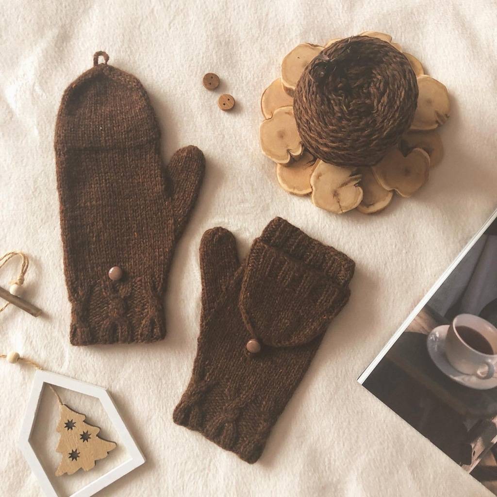 Twisted mittens - описание вязания