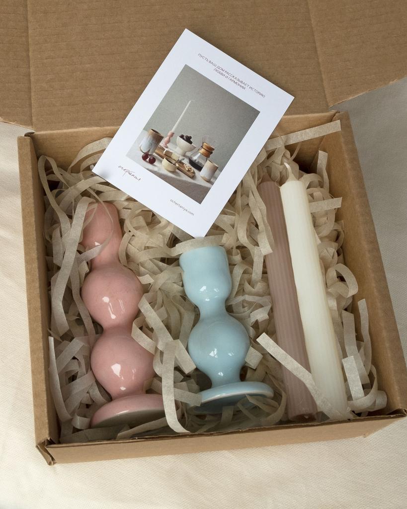 Подарочный набор керамических подсвечников