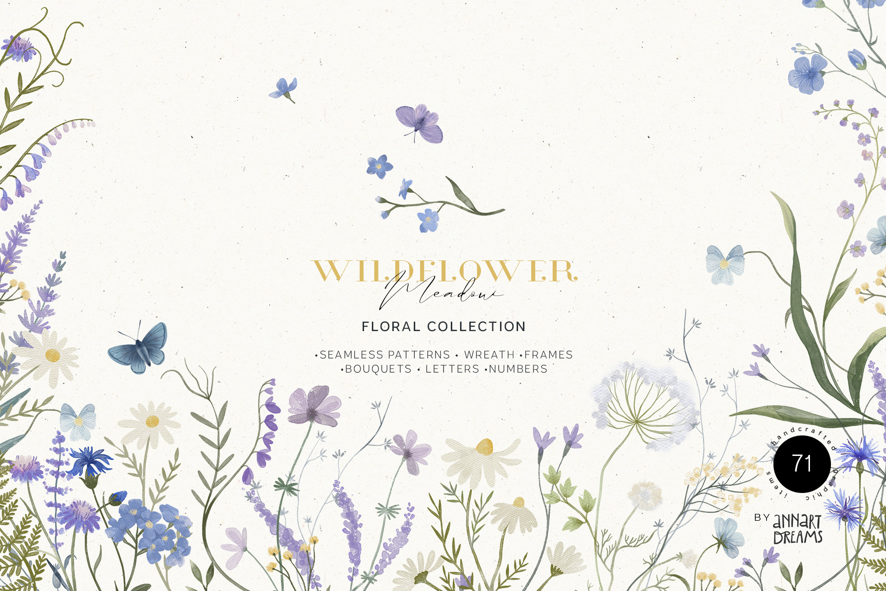 watercolor, illustration, pattern, flower, floral illustrations, wedding clipart, floral wreaths, floral numbers, floral letters