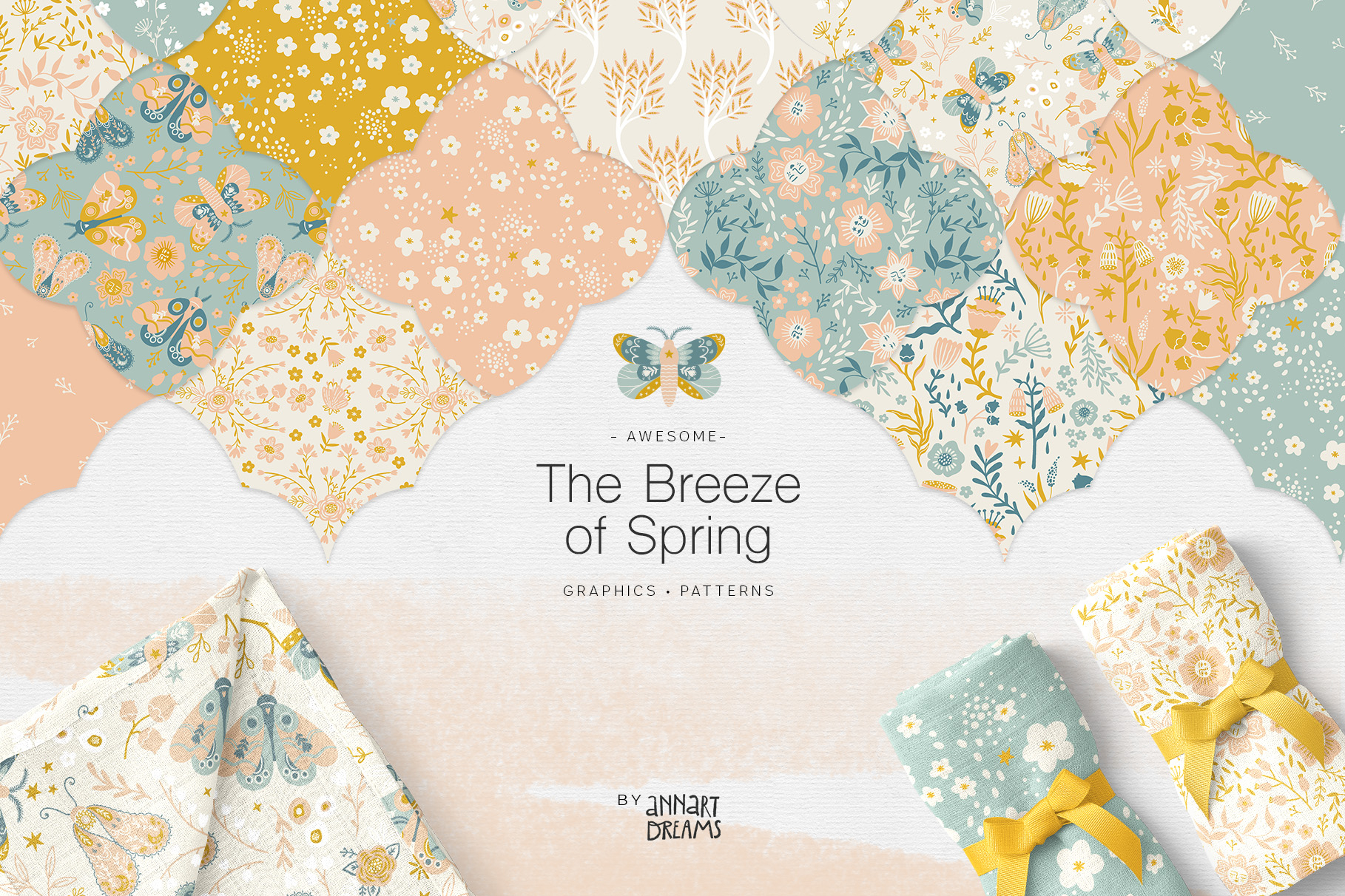 bohemian, boho chic, flowers, illustration, bohemian pattern, boho floral, kids design, bohemian illustration