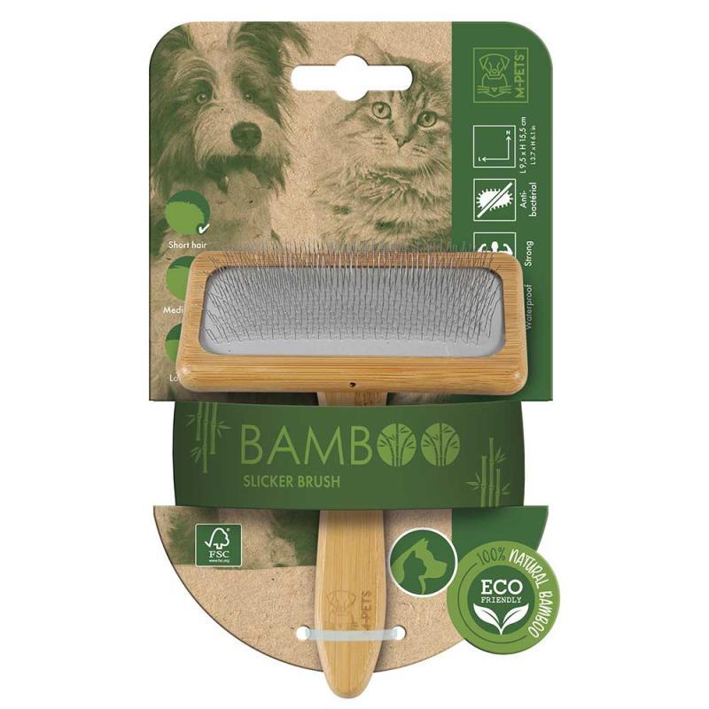 Щетка-сликер (пуходерка) бамбуковая BAMBOO