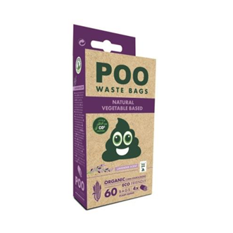 M-PETS Пакеты гигиенические для выгула собак ЭКО, запах Лаванда, цвет белый, 60 шт.