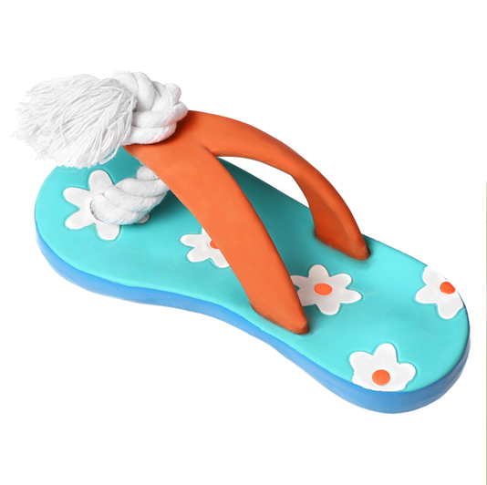 Triol Игрушка для собак из латекса "Тапок с веревкой", 160мм