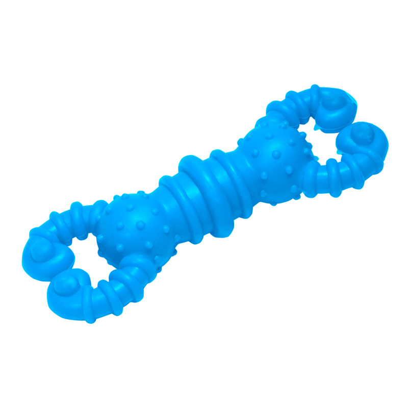 Triol Игрушка для собак из цельнолитой резины "Гантель-скорпион", 120мм