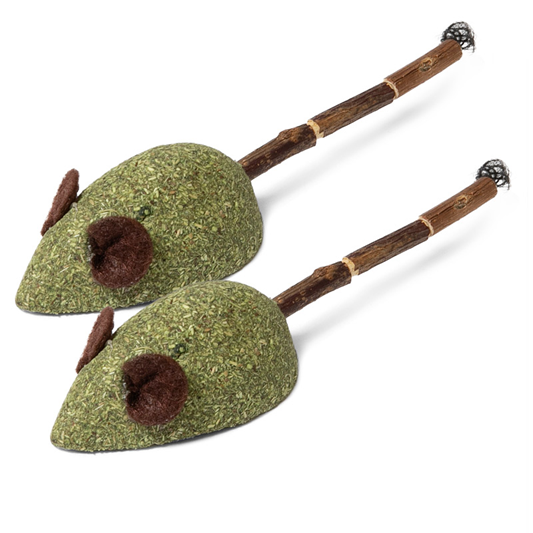 Triol Игрушка для кошек из мататаби "Мышки", 40/100мм, серия NATURAL