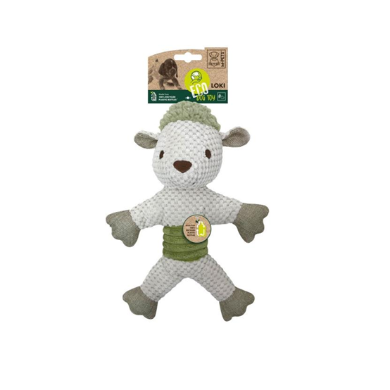 M-PETS Игрушка текстильная мягкая для собак ECO Барашек Локи, 30 см