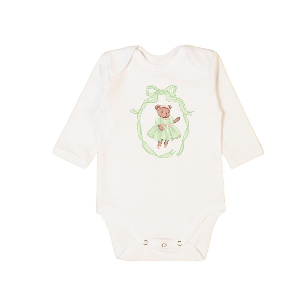 Боди с длинным рукавом Bonny Vintage цвет: фисташковый