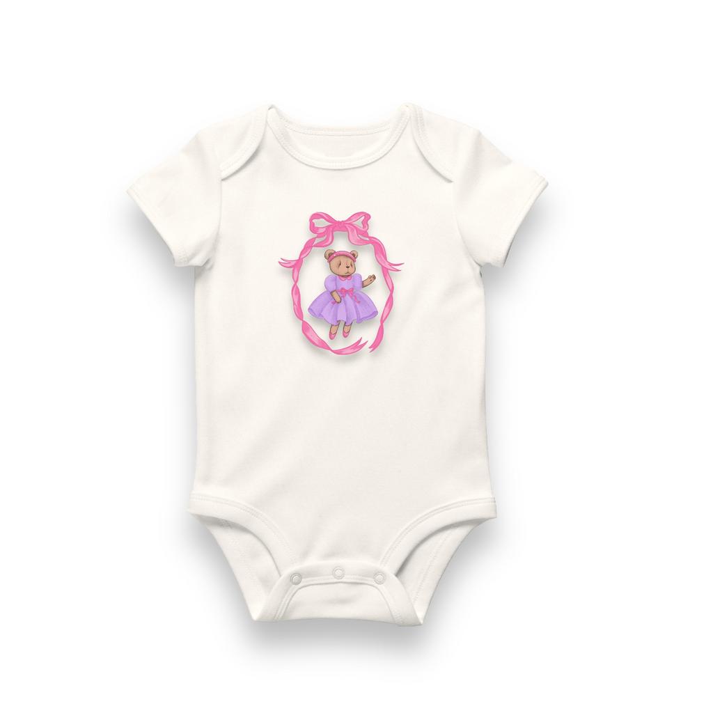 Боди с коротким рукавом Bonny Vintage цвет сиреневый/малиновый