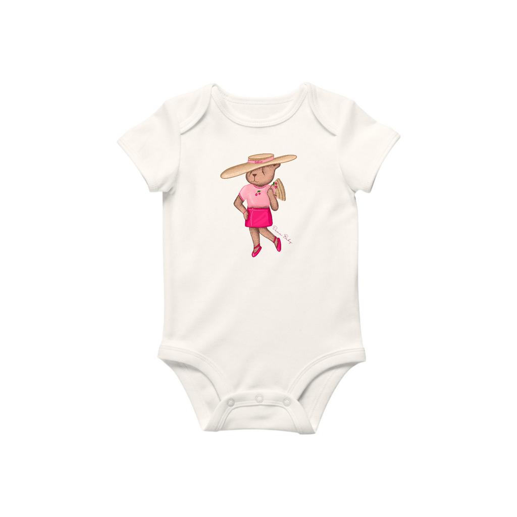 Боди с коротким рукавом  Charlotte Cherry цвет айвори