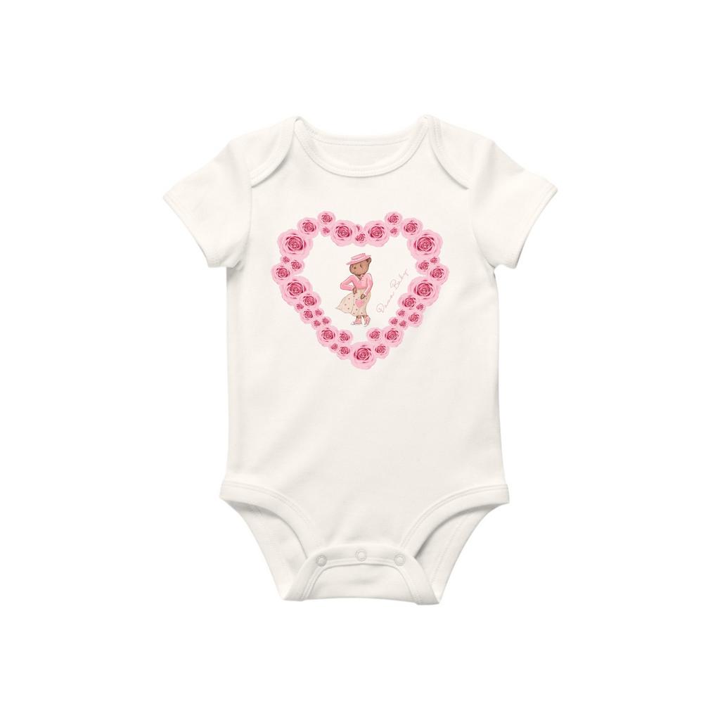 Боди с коротким рукавом  Love Rose  цвет айвори