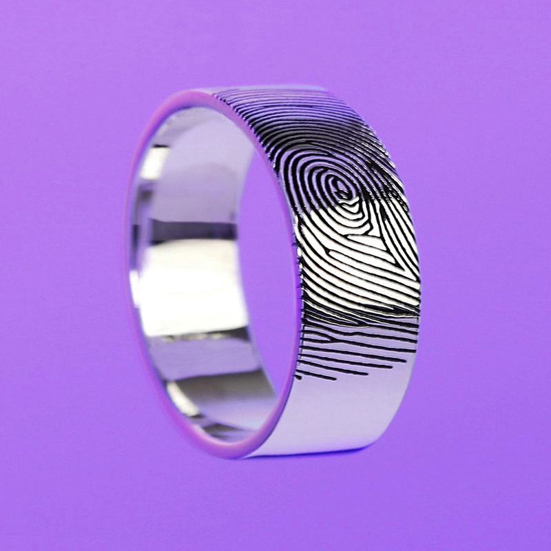 Кольцо "Отпечаток пальца" 8мм