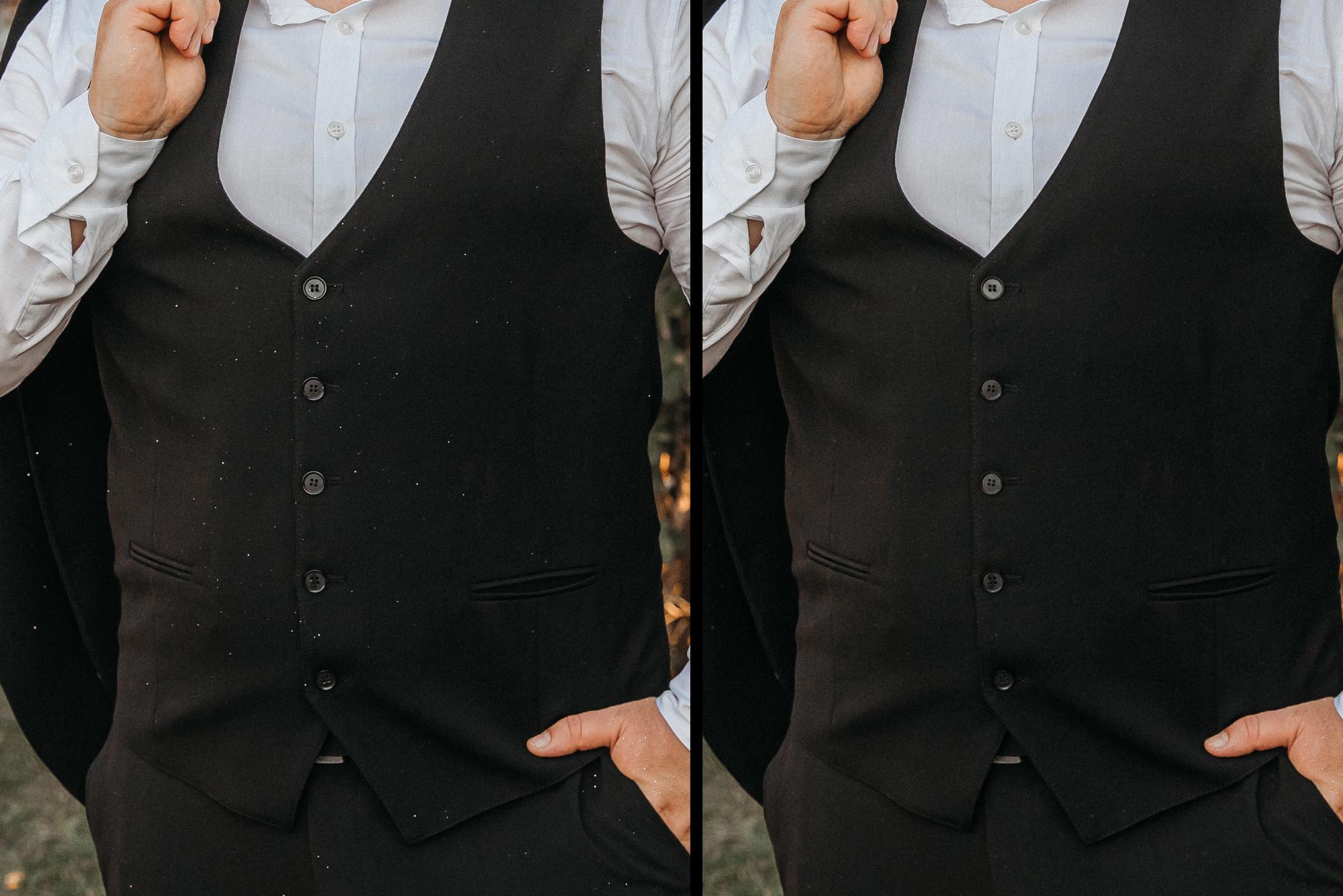 Экшен для удаления блесток и перхоти с одежды