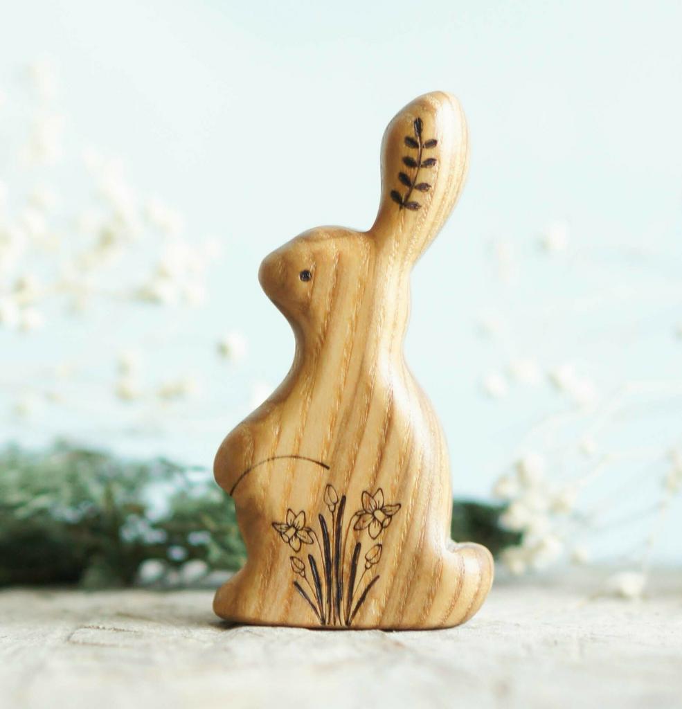 Wooden bunny toy №1 (natural)