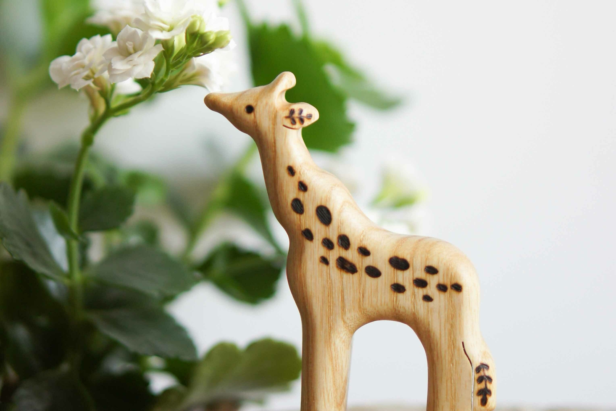 Baby giraffe wooden toy