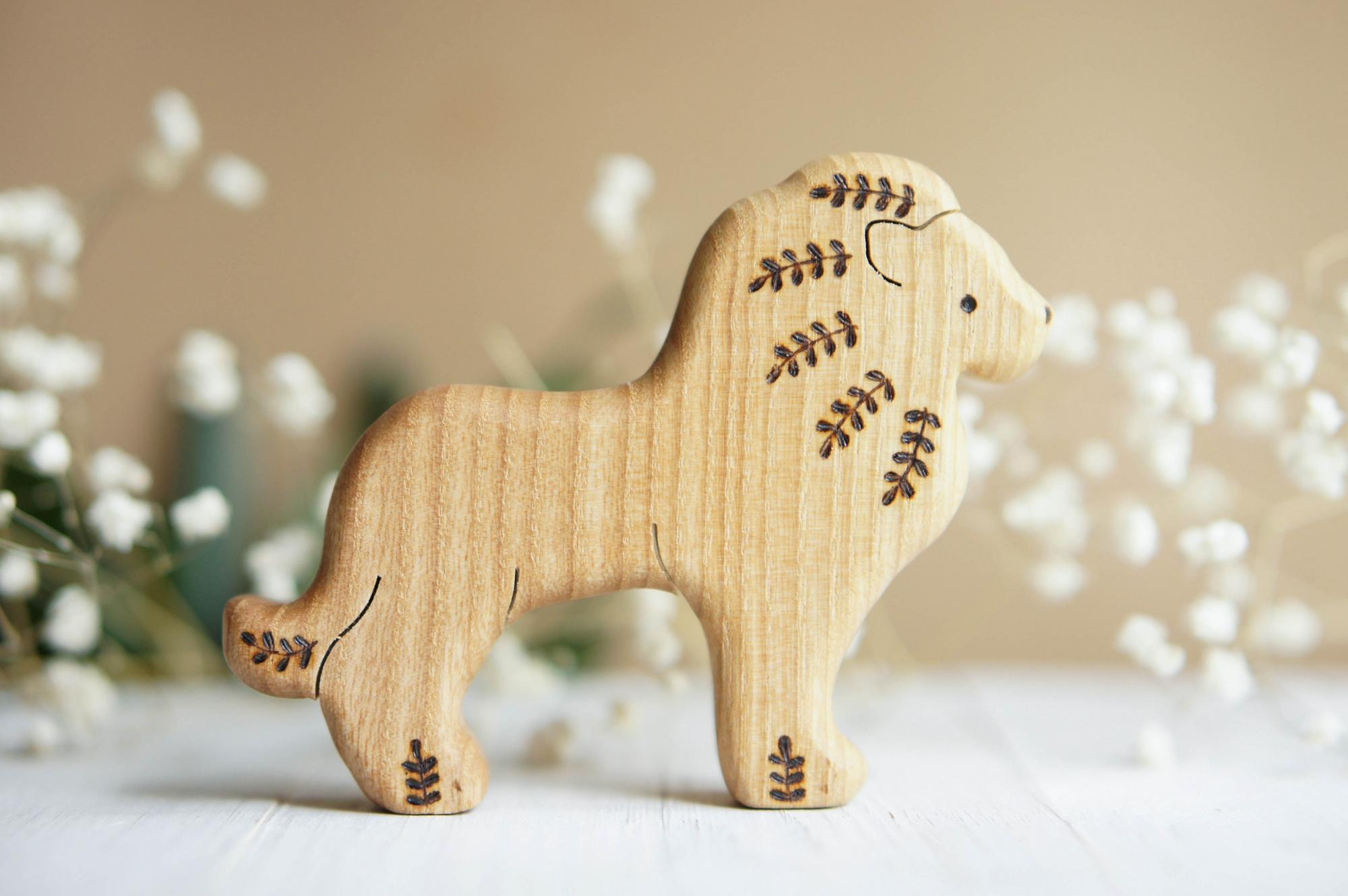 Wooden lion toy
