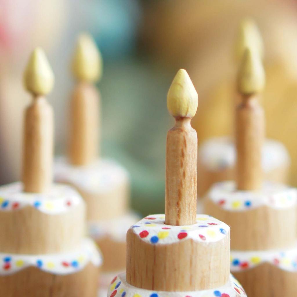 Candle for cake with sprinkles
