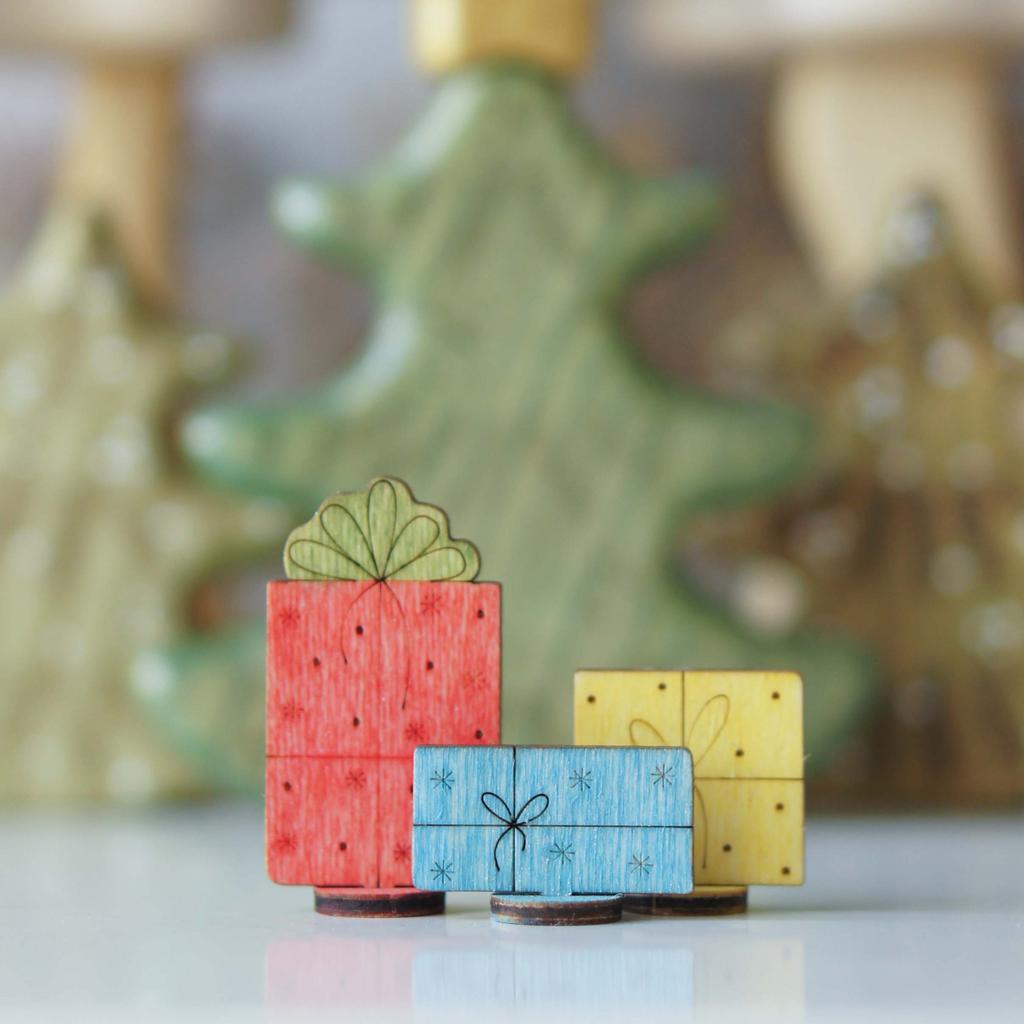 Presents set of 3 (with sparkle)