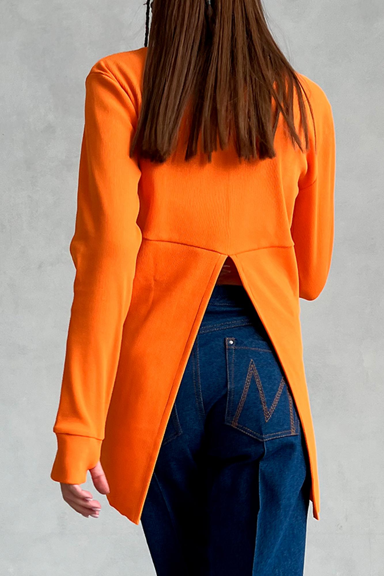 Мандариновый лонгслив с секретом для кормления «в рубчик» FOR BEST MAMA