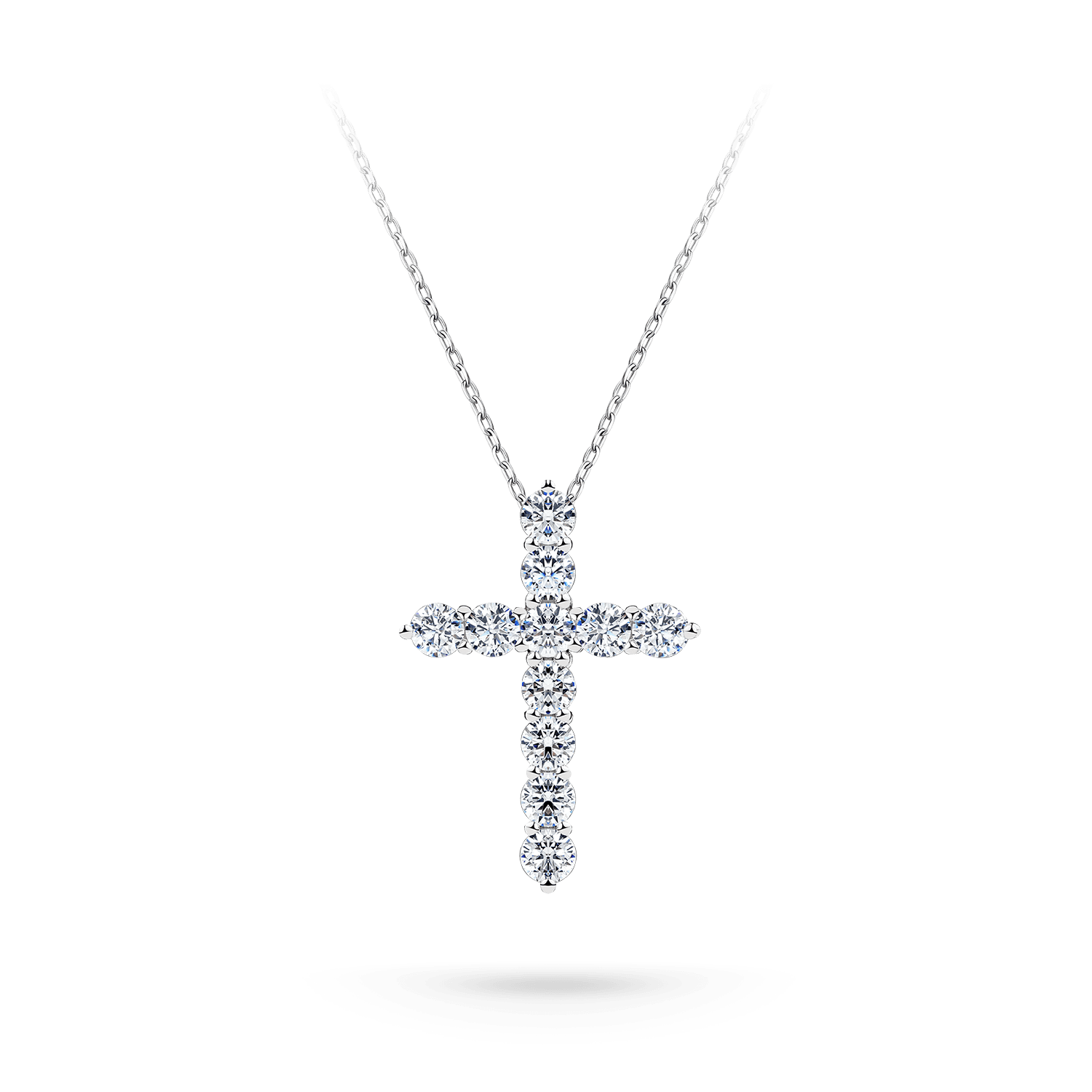 Подвеска с бриллиантами Крестик