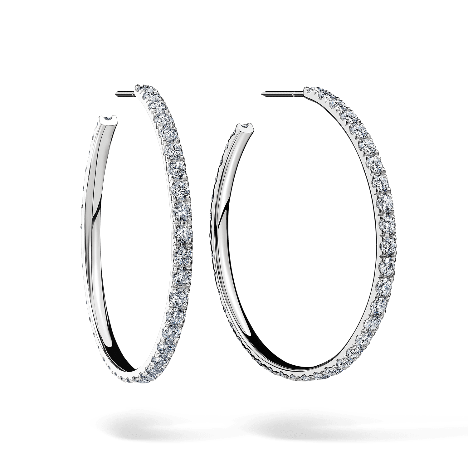 Серьги с бриллиантами Круглые 4 см