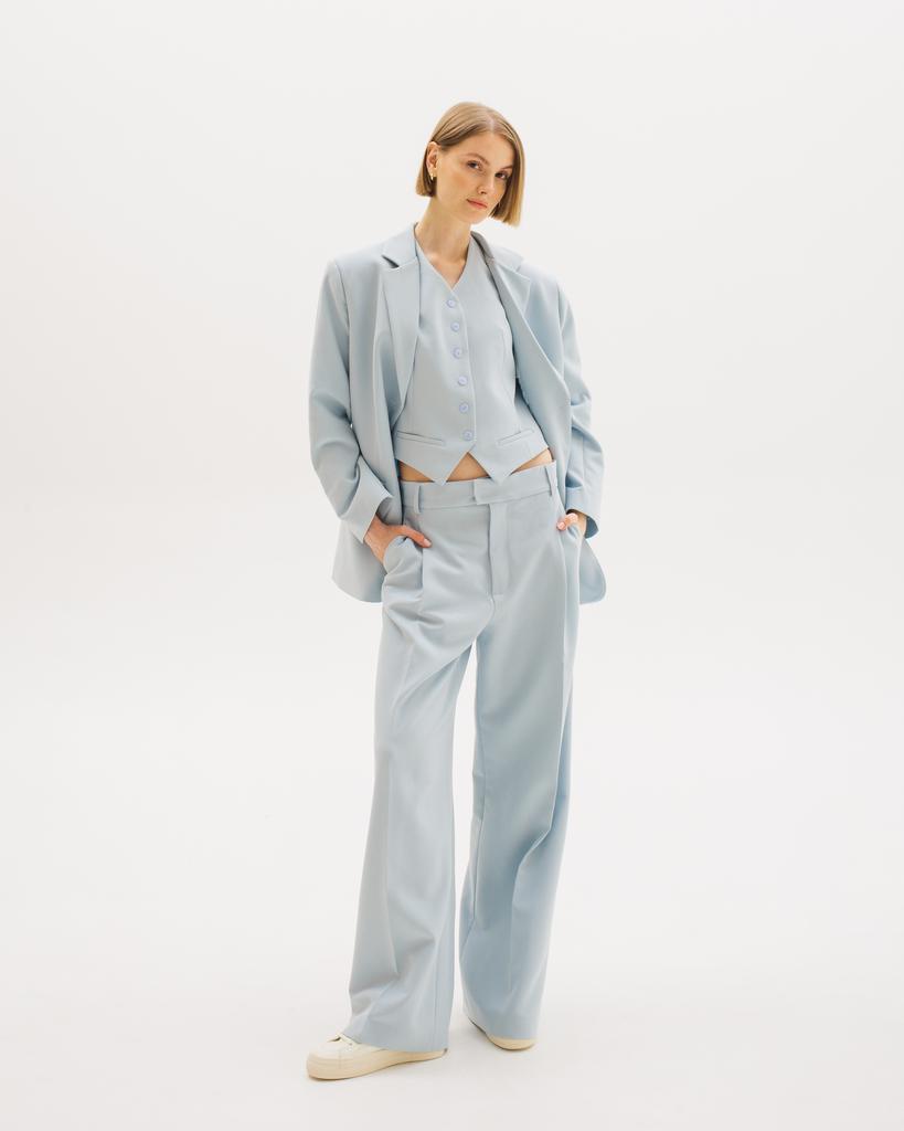 Брюки прямого кроя, голубой