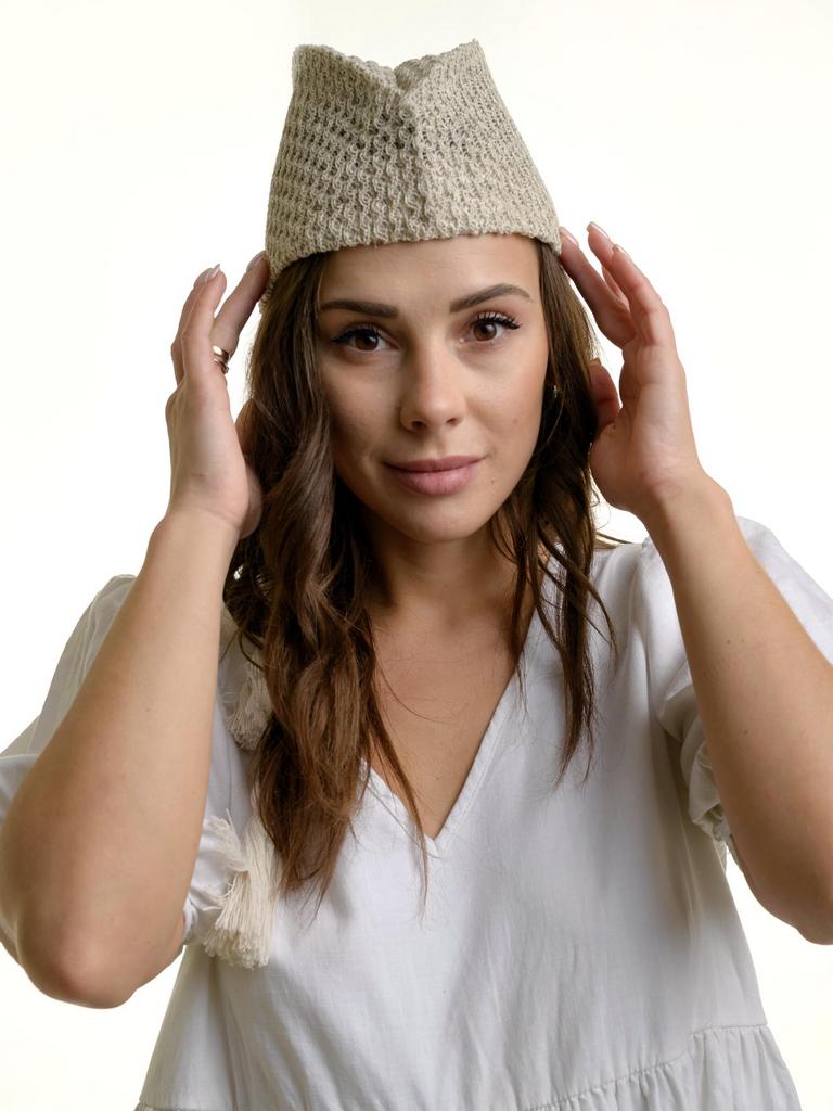 Л05-18 шляпа ПИЛОТКА лен