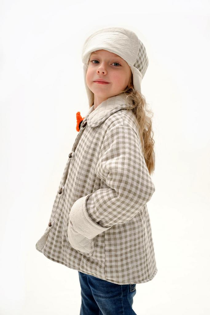 ГУ 25-1  шапка-ушанка Клеточка