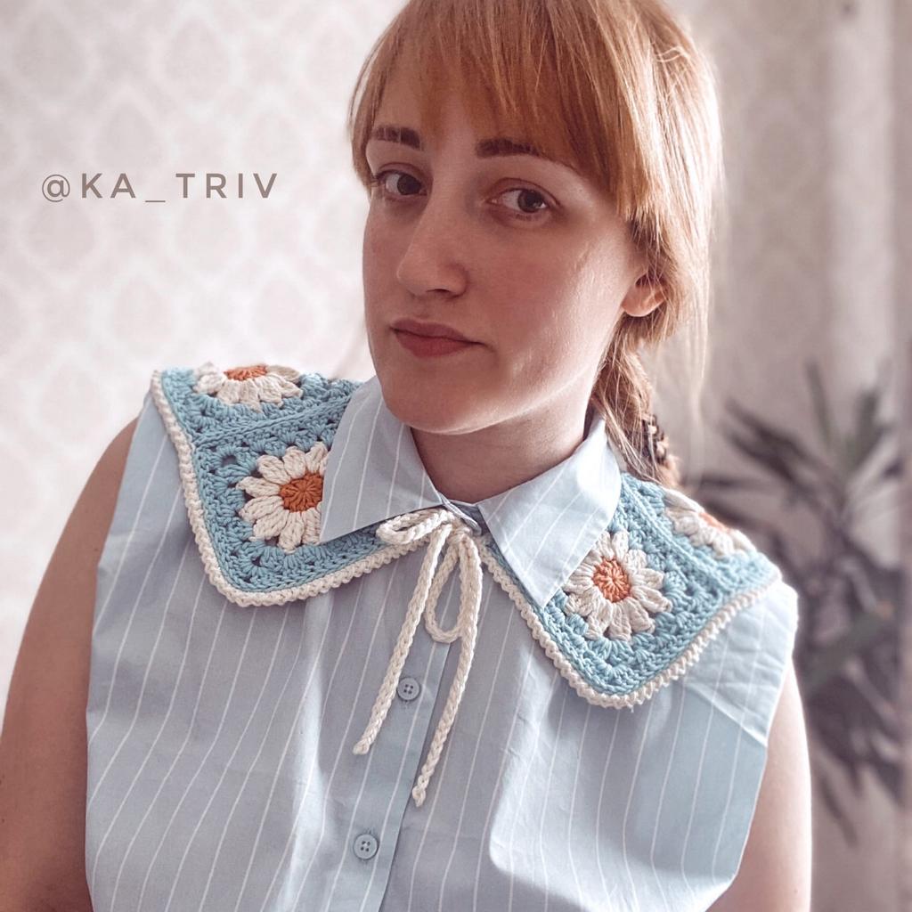 МК по вязанию воротничка "Кроше"