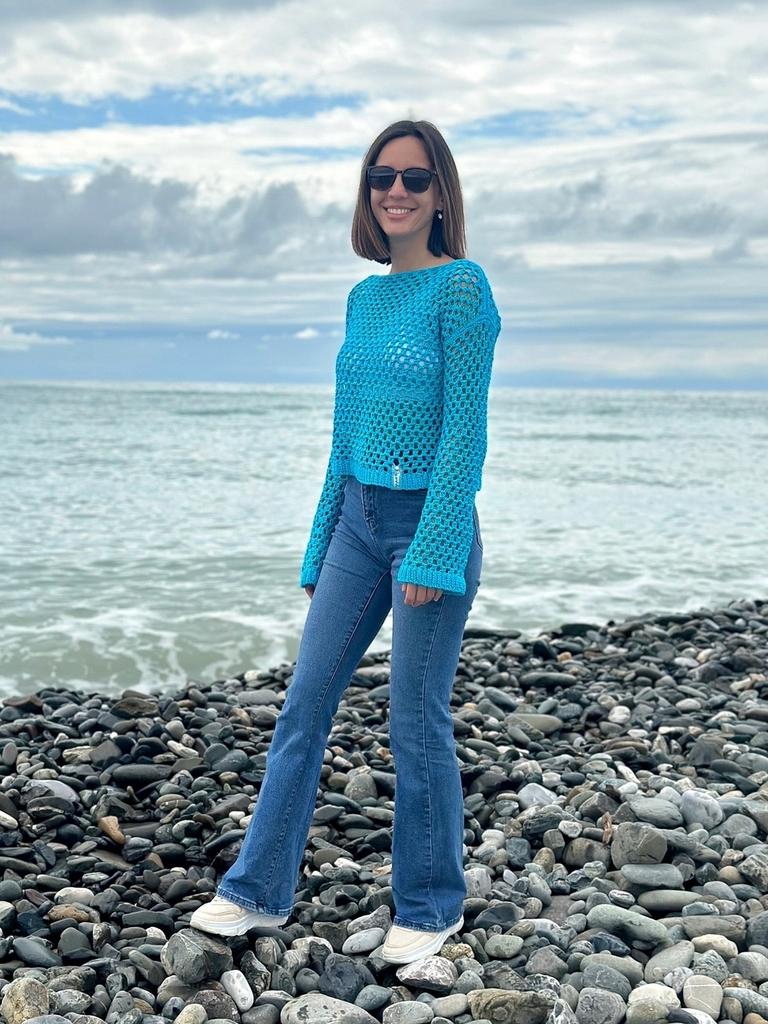 Мастер-класс по вязанию топа-сетки "Sea"