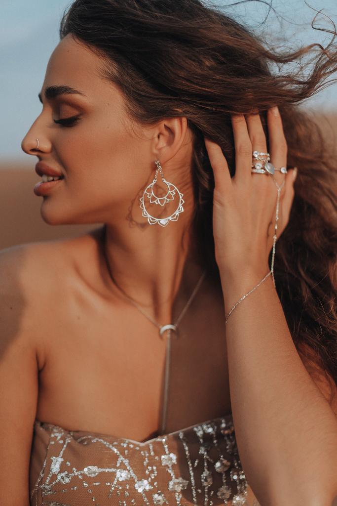 Серьги-подвески "Процветание" (Ag 925)