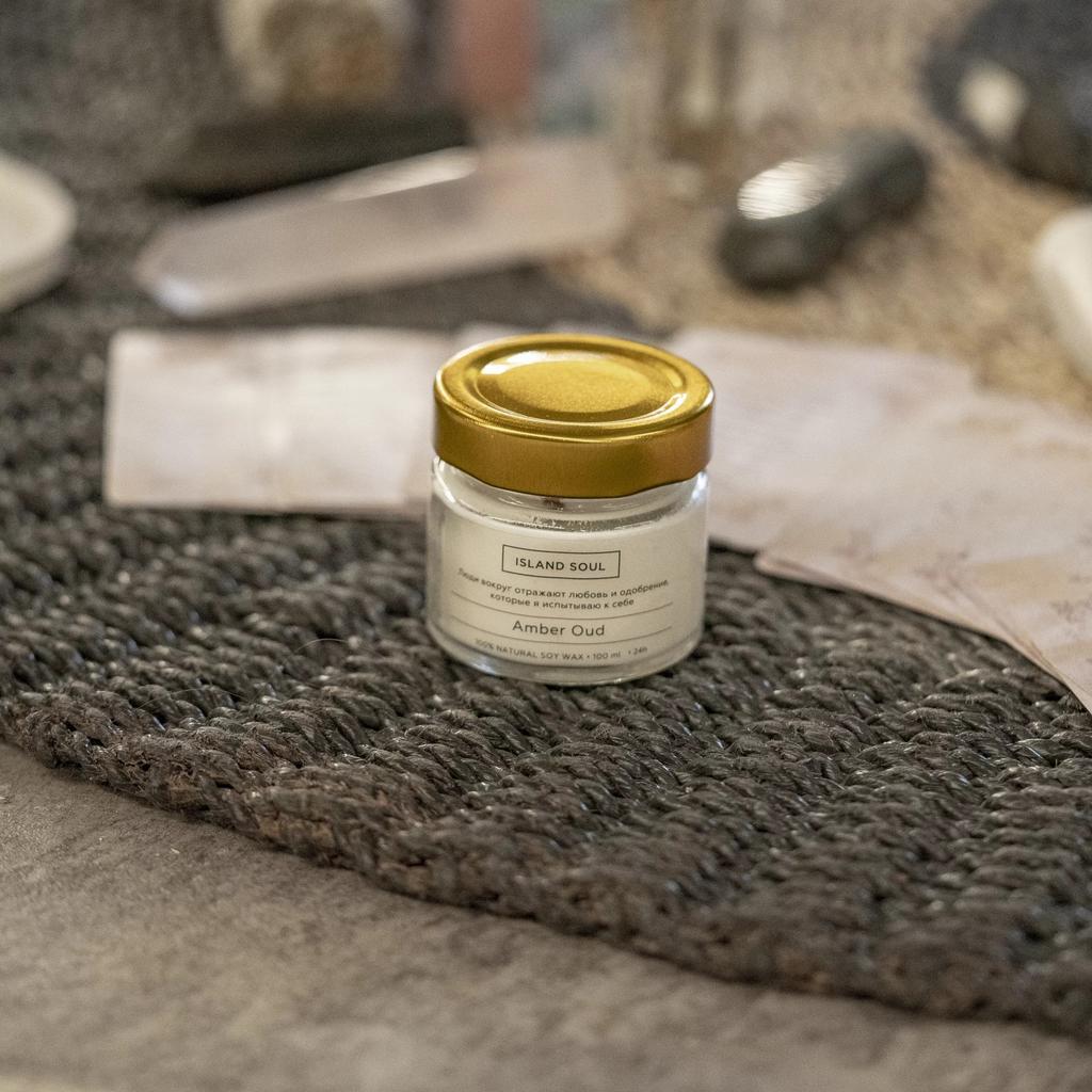 Аромасвеча 100 мл «Amber oud»