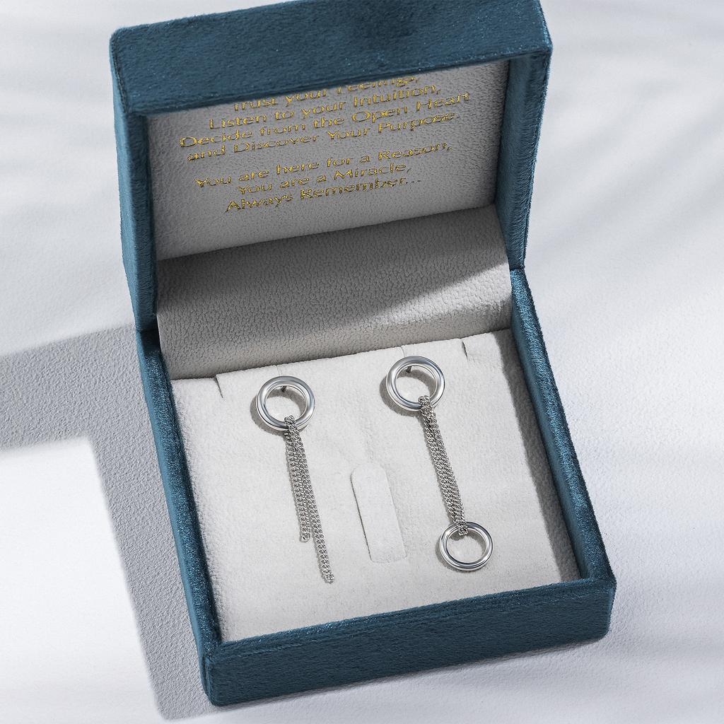 Гвоздики асимметрия кольца с цепочками (Ag 925)