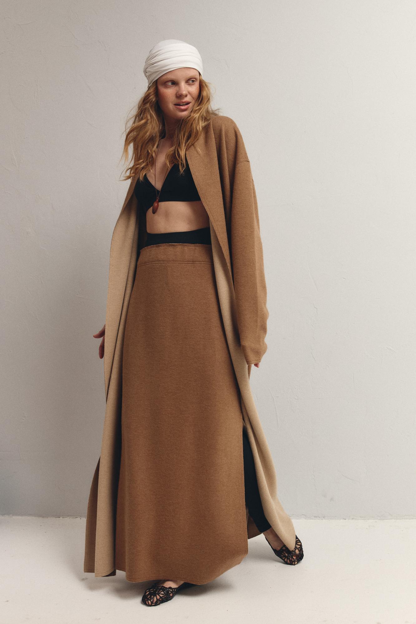 Юбка-макси из верблюда