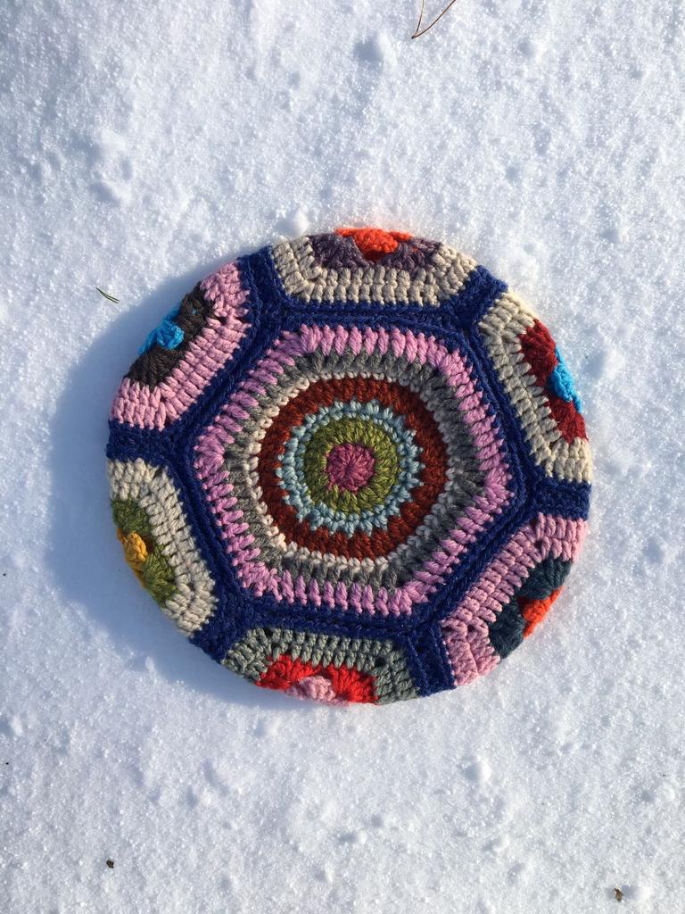 Берет кроше разноцветный