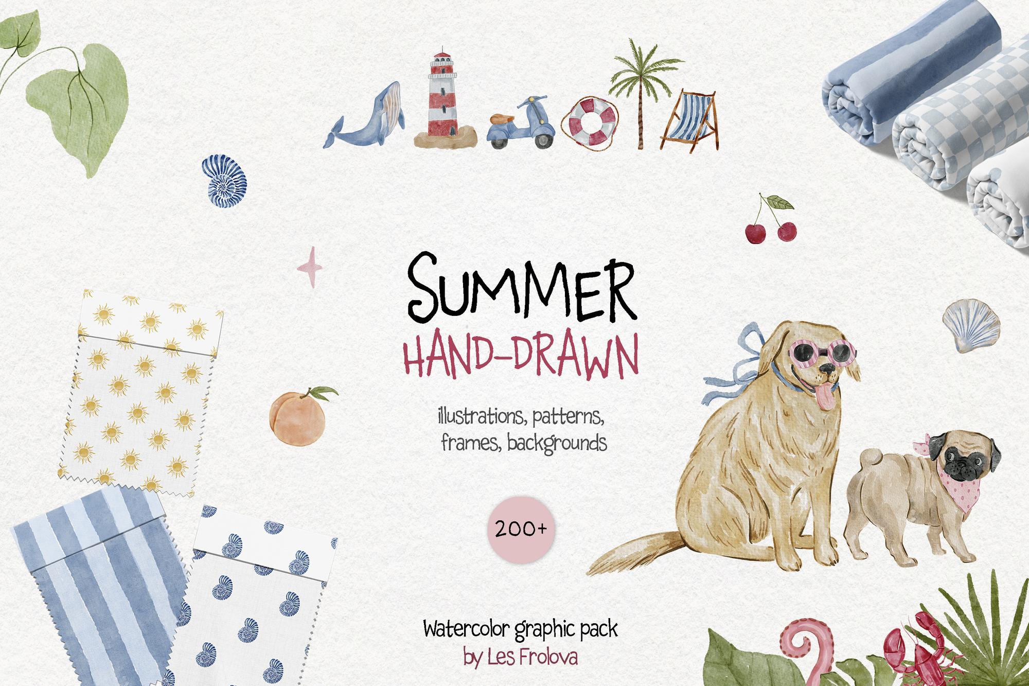 Summer Whimsy Watercolor Collection