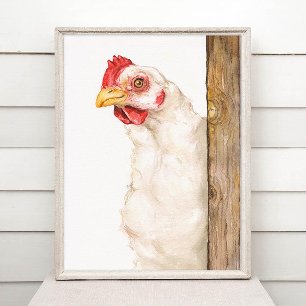 Print "Chicken" | Watercolor