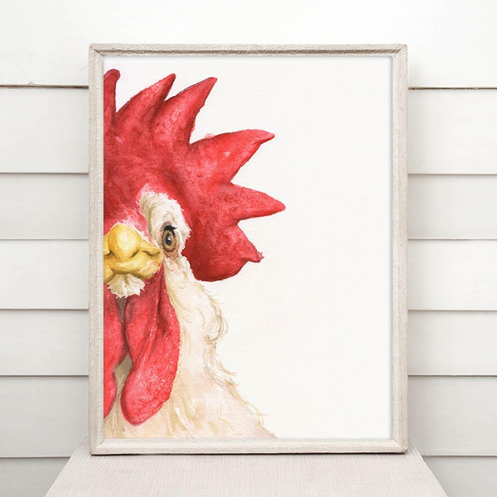 Print "Rooster" | Watercolor