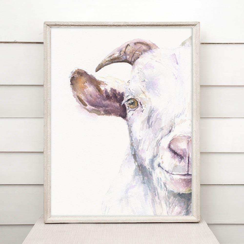 Print "Goat" | Watercolor