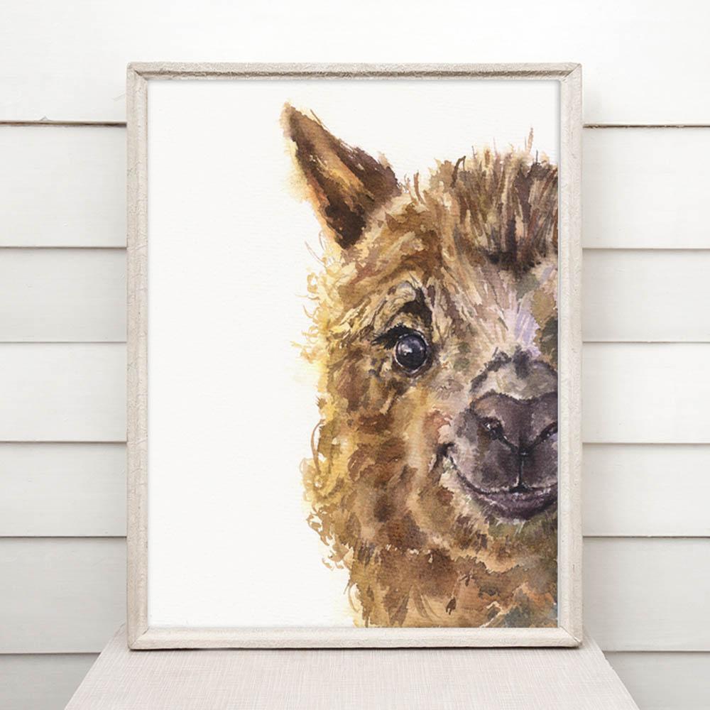 Print "Lama" | Watercolor