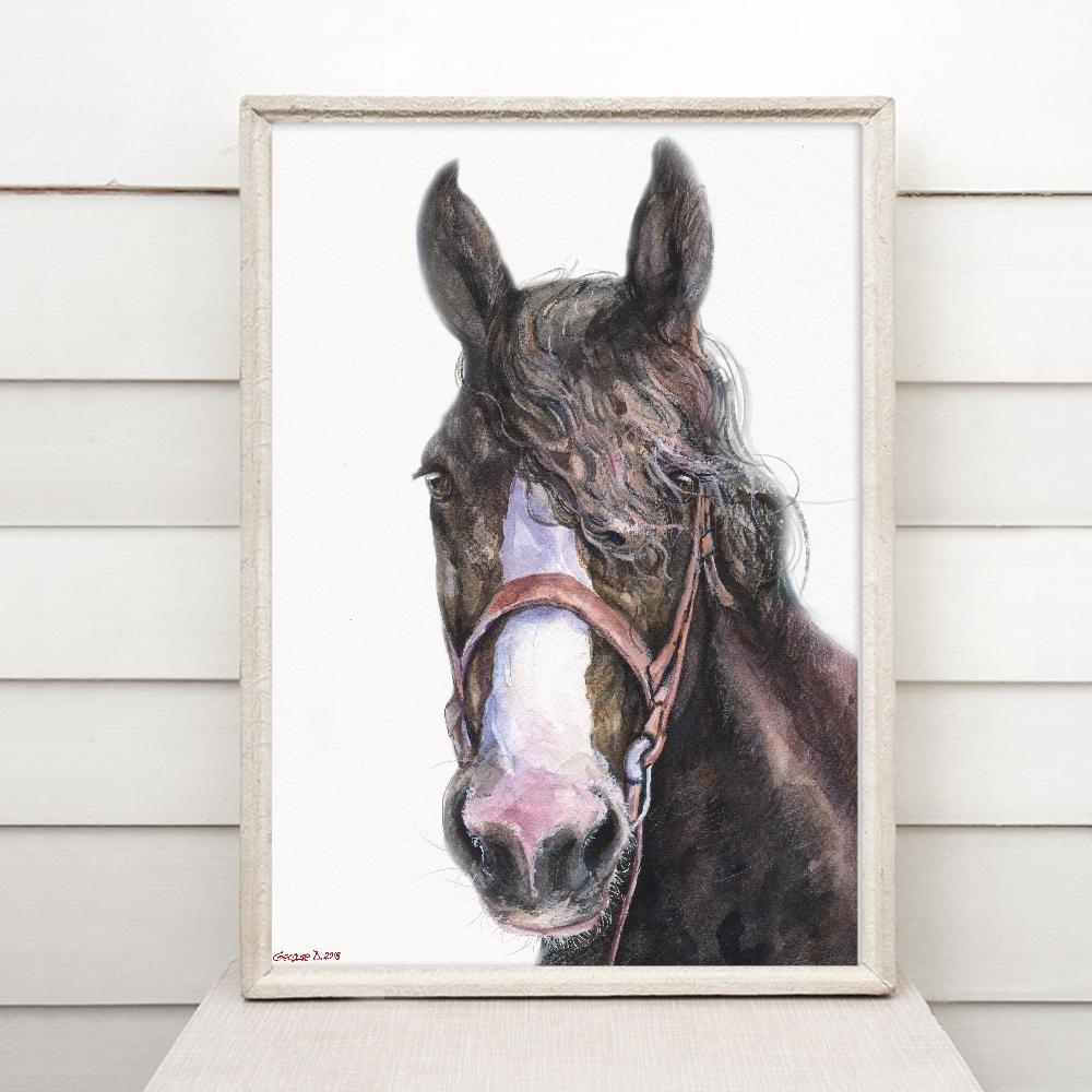 Print "Horse" | Watercolor
