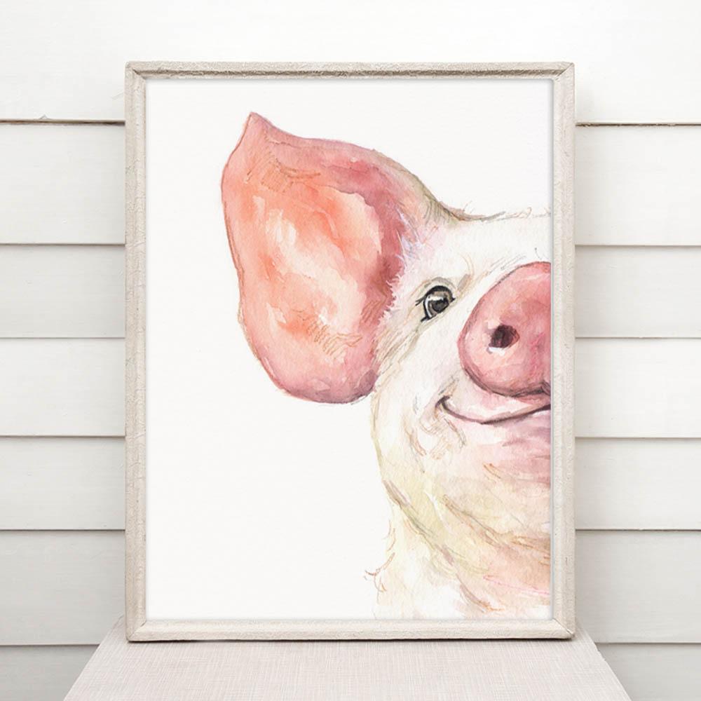 Print "Piglet" | Watercolor