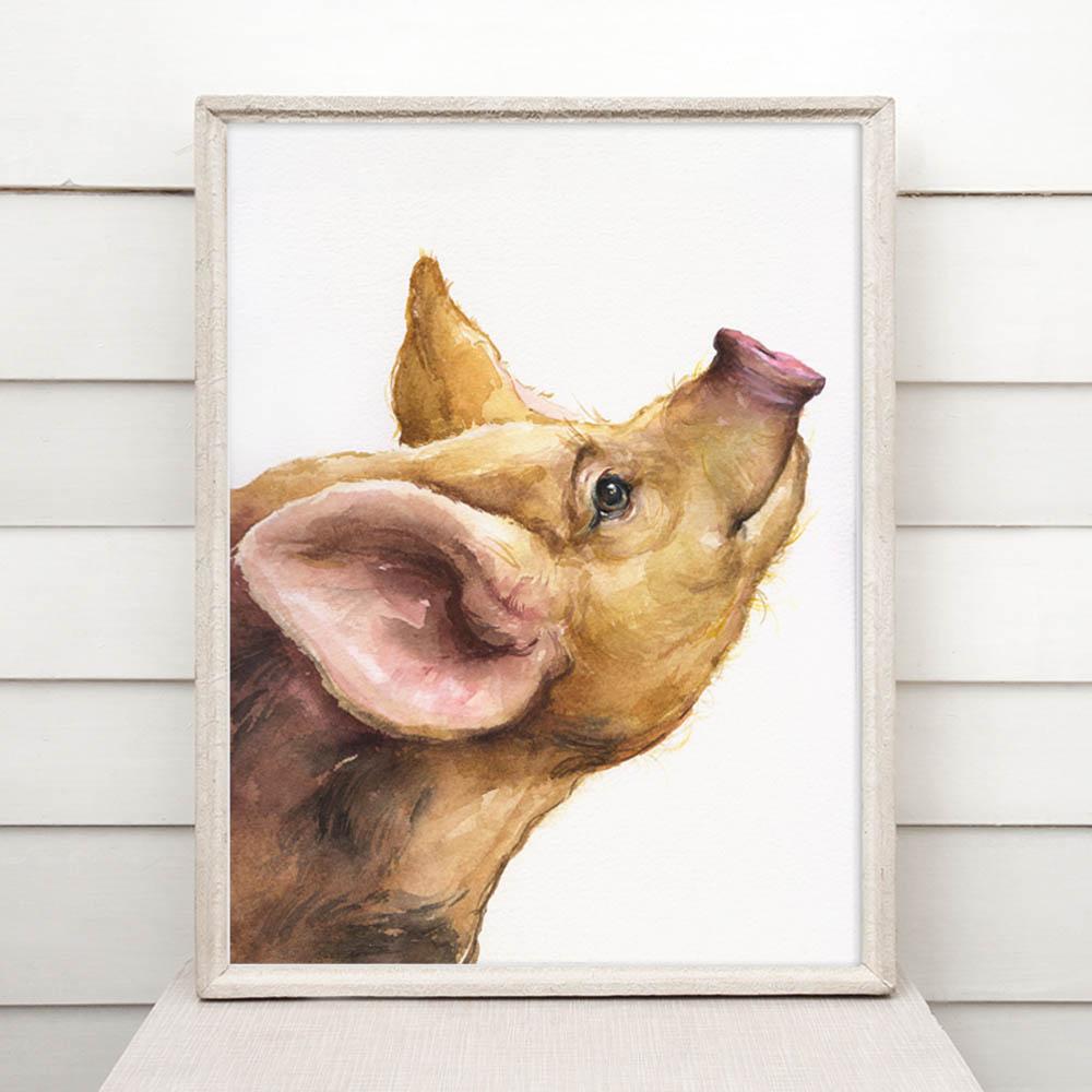 Print "Piglet" | Watercolor
