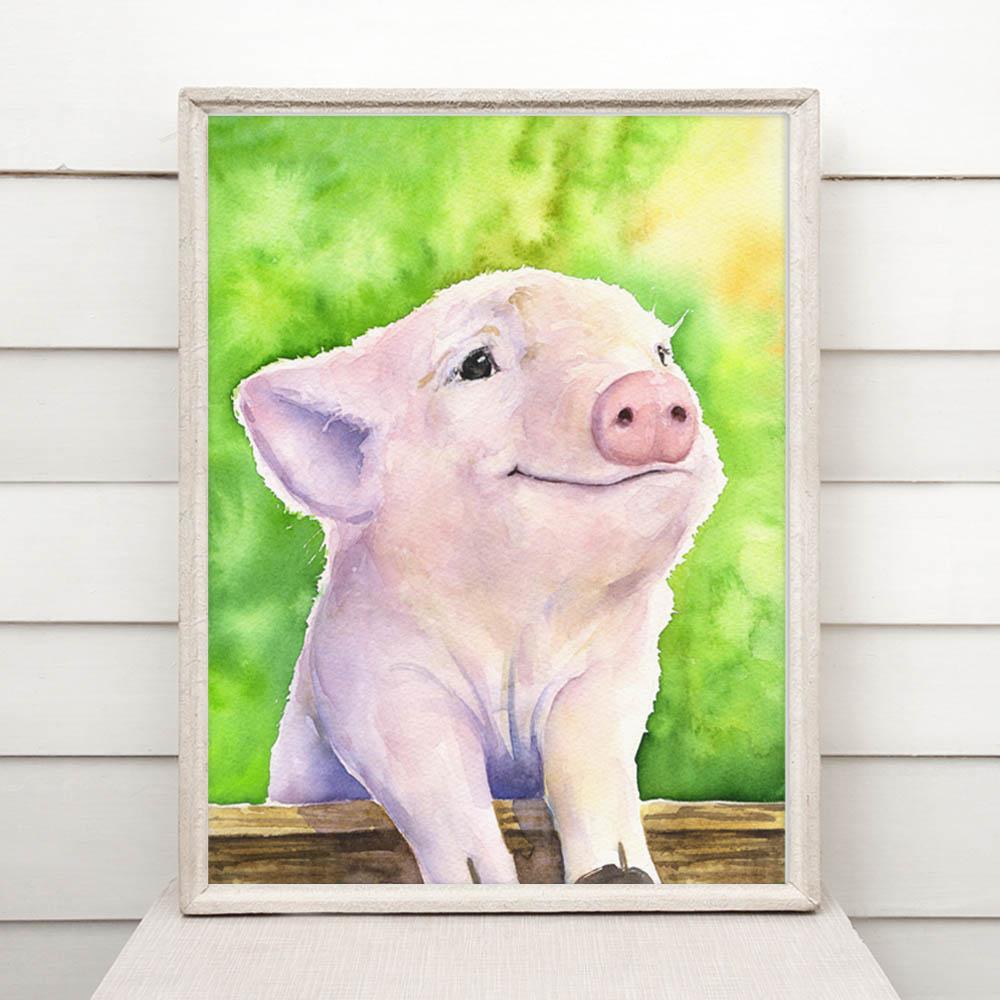 Print "Piglet" | Watercolor