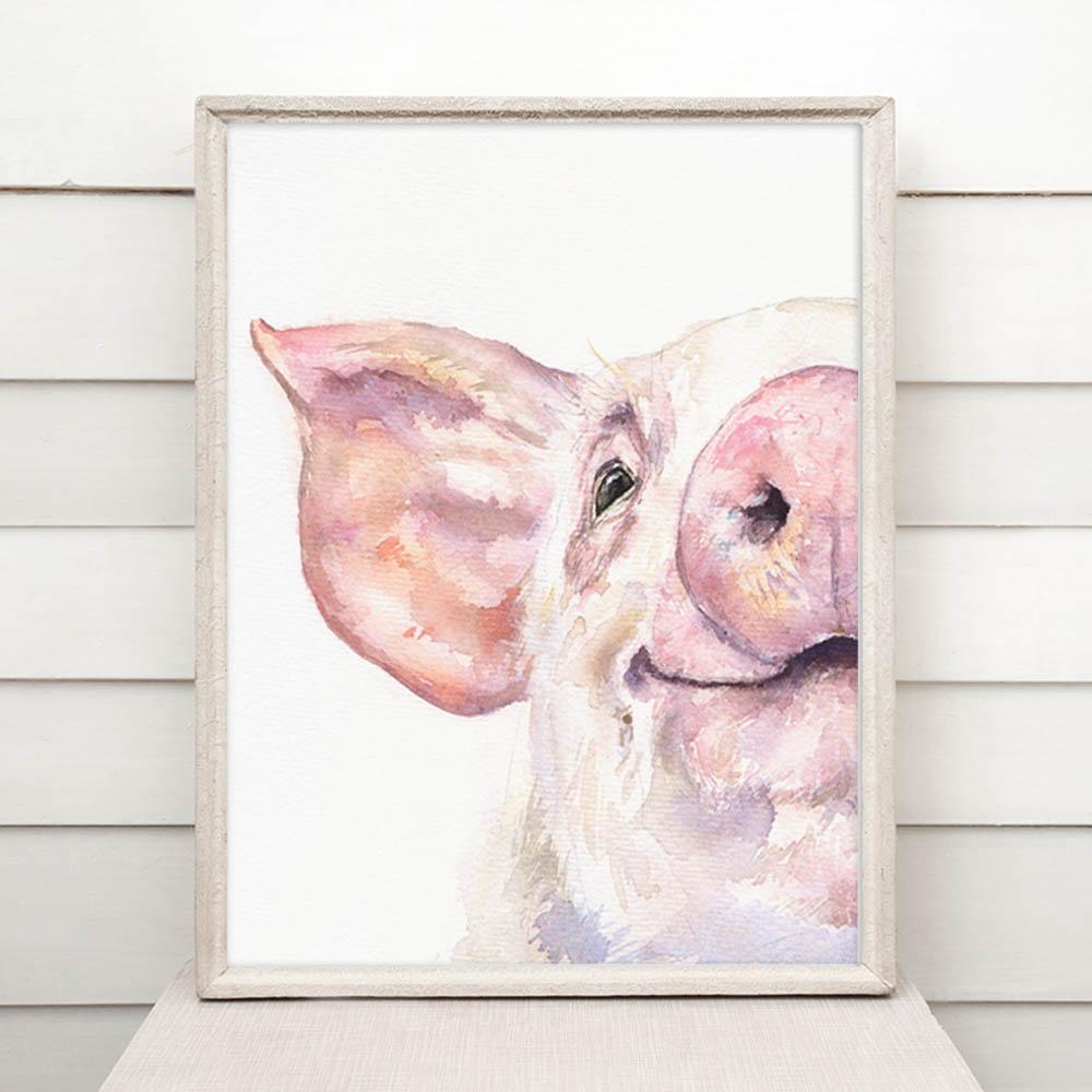 Print "Piglet" | Watercolor