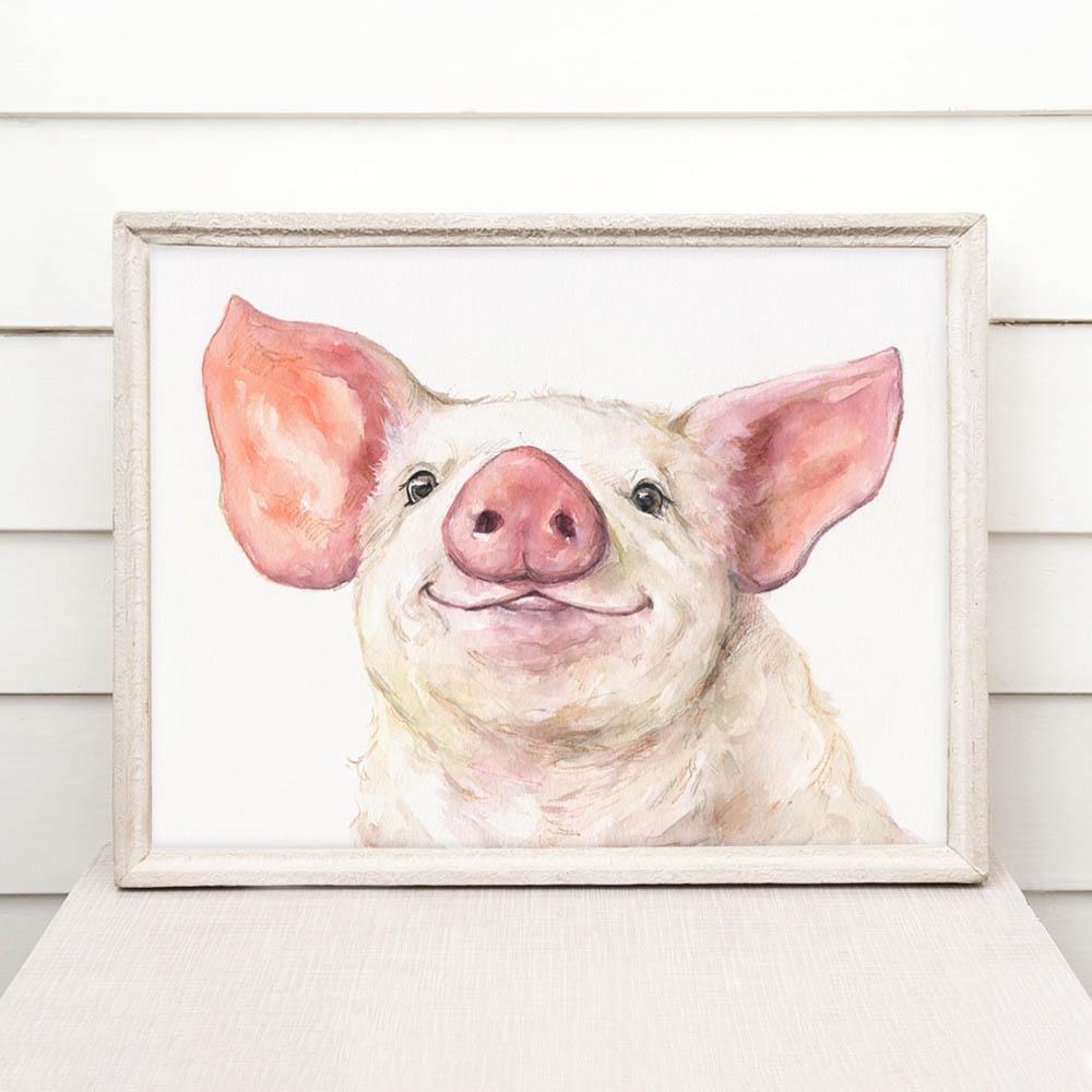 Print "Piglet" | Watercolor