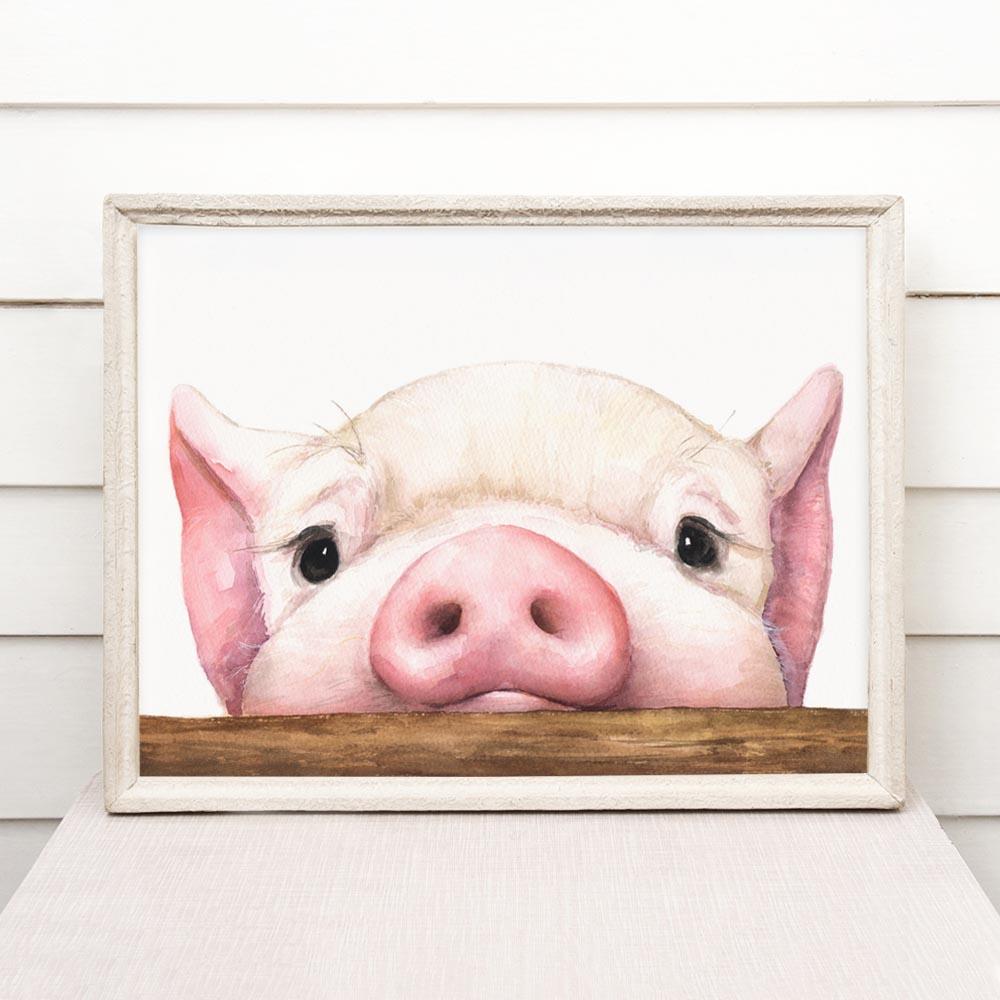 Print "Piglet" | Watercolor