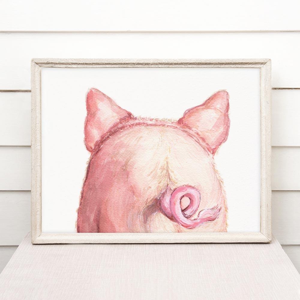Print "Piglet's butt" | Watercolor