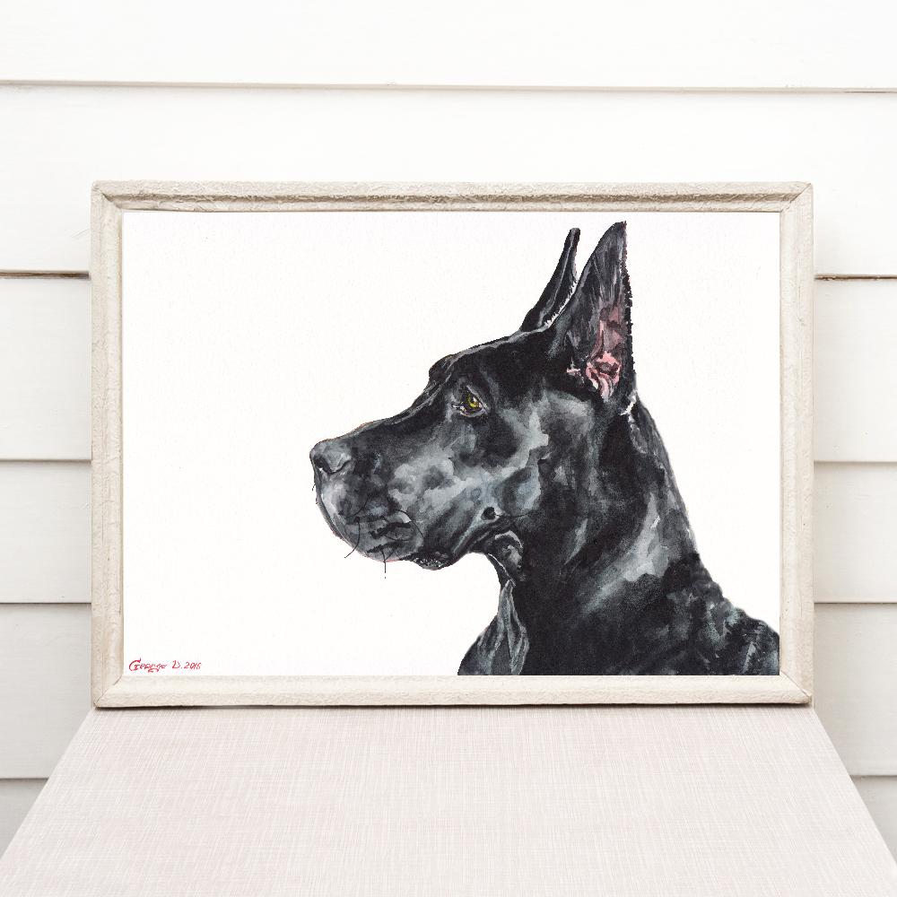 Print "Great Dane" | Watercolor